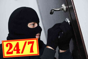 Afbeelding van een inbraakpoging aan een deur